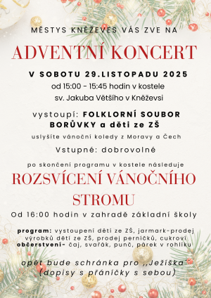 Adventní koncert a rozsvícení vánočního stromu